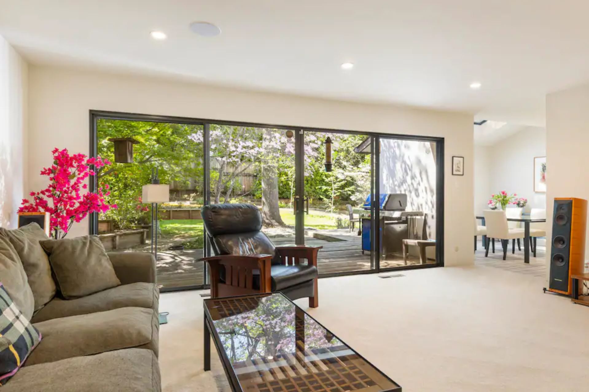 Living room with garden view